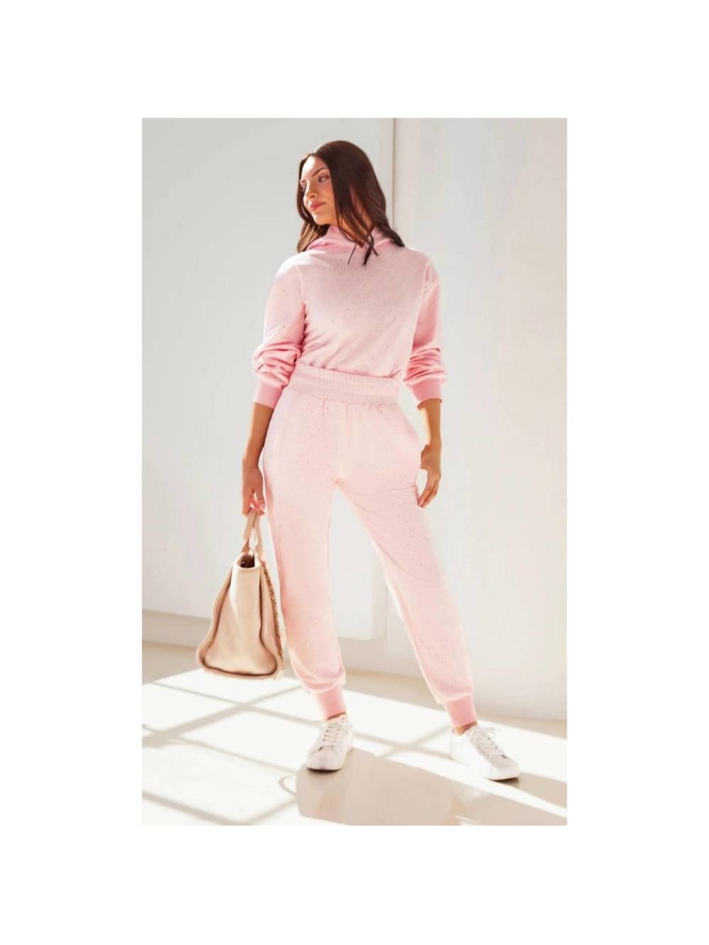 NEW GENERATION LOVE ruel crystal sweatpants in pink - Picture 5 of 5